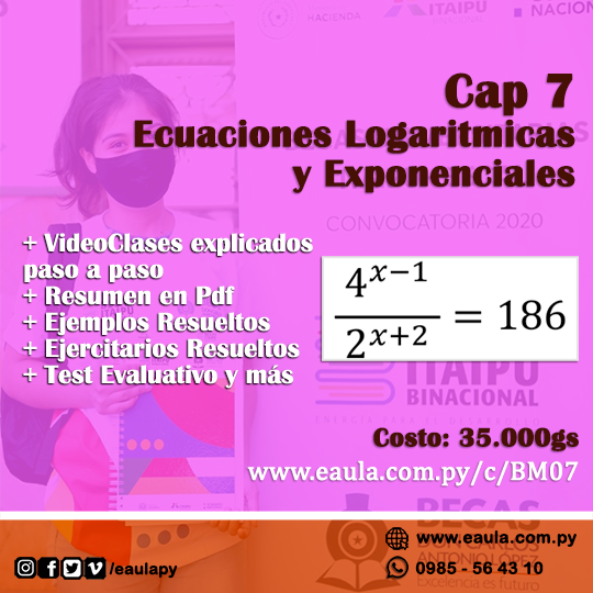 Vista previa de Algebra: Ecuaciones Logaritmicas y Exponenciales